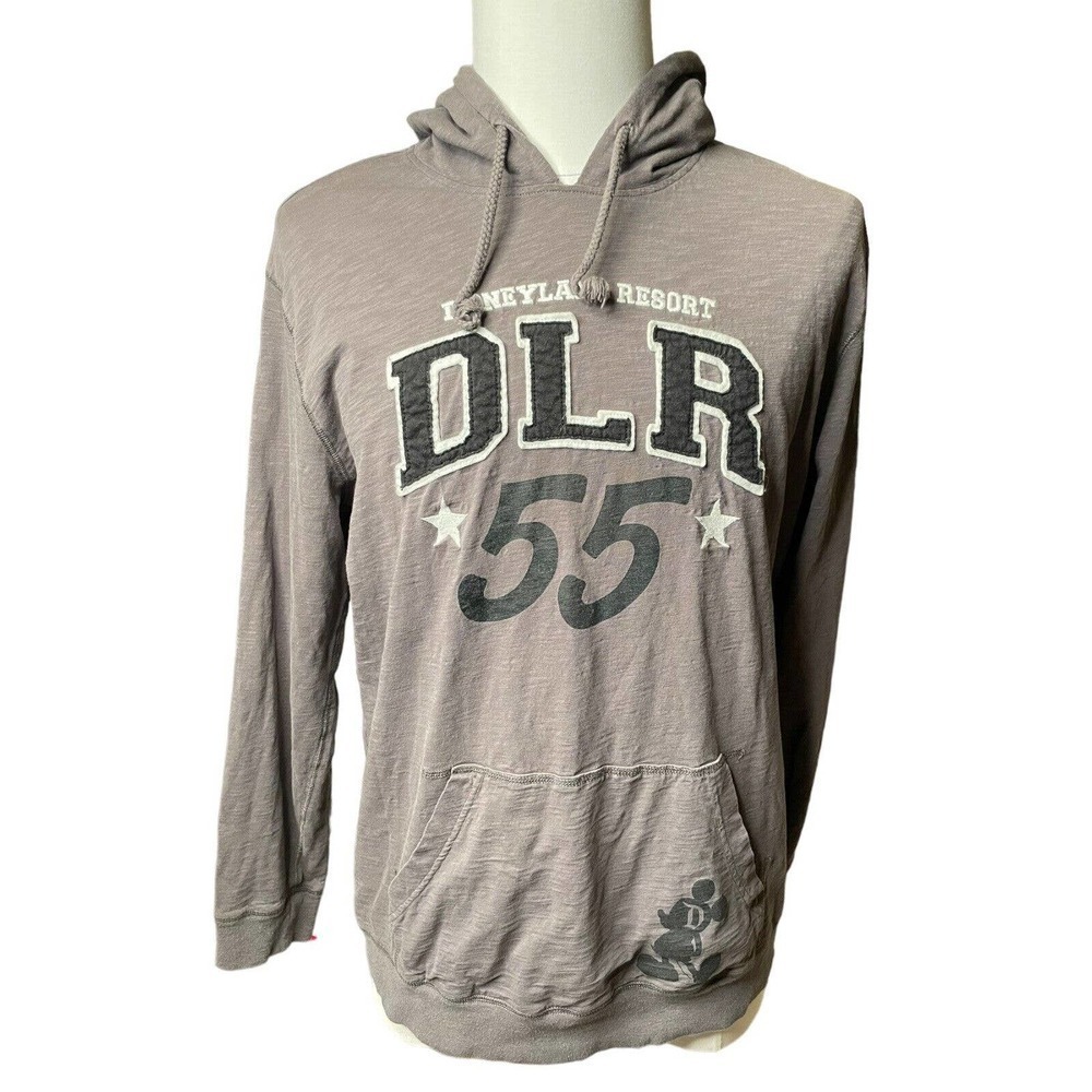 Disney Parks Authentic Disneyland Resort Long Sleeve Tee Shirt Hoodie Gray Large